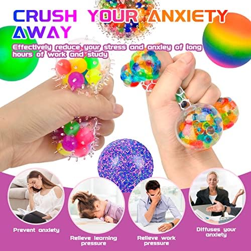 Vibbang 6 Piezas Bolas Antiestres, Pelota Antiestres Juguetes Sensoriales, Juguetes Antiestres Squeeze, para Aliviar la Fatiga de los Dedos para Aliviar la Ansiedad, para Niños y Adultos 4 1707411996 565 Vibbang 6 Piezas Bolas Antiestres Pelota Antiestres Juguetes Sensoriales Juguetes