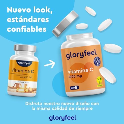 1707460515 643 gloryfeel® Vitamina C 1000 mg Suministro para 7 Meses