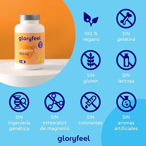 1707460516 165 gloryfeel® Vitamina C 1000 mg Suministro para 7 Meses