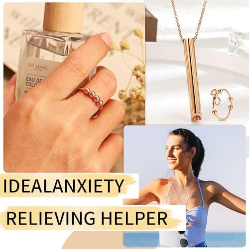 1707474731 737 Lucktao Collares de RespiracionAnillos Giratorios de Ansiedad Dispositivo de Ejercicio