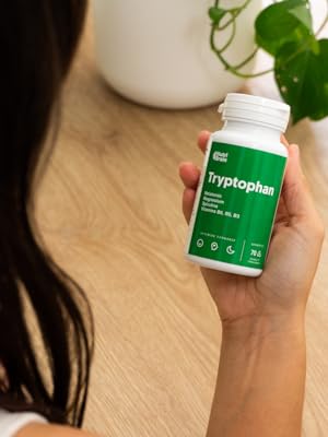 Triptófano Natural con Melatonina y Espirulina + Magnesio y Vitaminas B6 B5 B3 | Fórmula para Mejorar el Sueño, la tranquilidad y Aumentar la Energía, el Bienestar y la Concentración 8 Ansiedad estrés suplemento