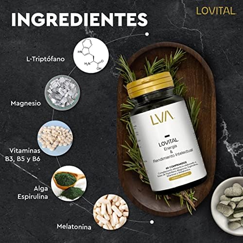 LOVITAL Triptófano Natural - Pastillas para la ansiedad | con Magnesio y Melatonina | Pastillas para Mejorar Estado de Ánimo e Inhibición de apetito | con Alga Espirulina y Vitamina B | 60 comprimidos 2 1707553404 612 LOVITAL Triptofano Natural Pastillas para la ansiedad con