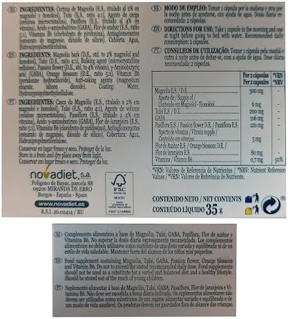 1707646853 165 Novadiet ANSIOLIMIT Capsulas con Vitamina B6 Magnolia Tulsi GABA