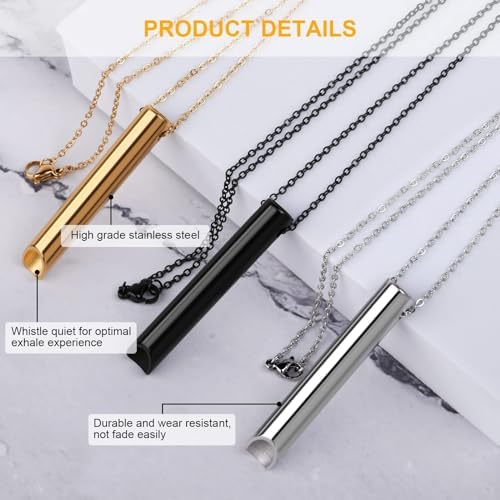 Aucuu 6PCS Collares de Respiración, Collar de Alivio de La Ansiedad con 3 Collar y 3 Anillos, Dispositivo de Ejercicio de Respiración para Meditación, Pánico, Ralentización de La Respiración 3 1707856897 753 Aucuu 6PCS Collares de Respiracion Collar de Alivio de La