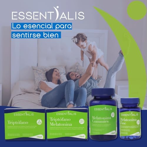 Essentialis Triptófano Melatonina-Con magnesio y vitamina B6–control del nerviosismo para mantener un buen estado de ánimo todo el día y dormir bien-Para 60 días–Comprimidos veganos–1 al día 5 1708175527 724 Essentialis Triptofano Melatonina Con magnesio y vitamina B6–control del nerviosismo para