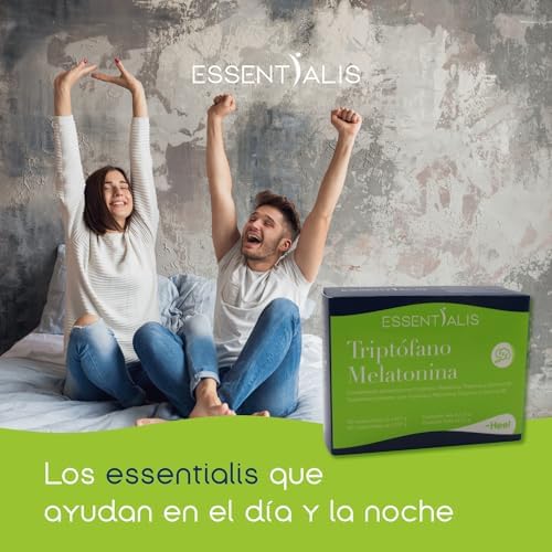 Essentialis Triptófano Melatonina-Con magnesio y vitamina B6–control del nerviosismo para mantener un buen estado de ánimo todo el día y dormir bien-Para 60 días–Comprimidos veganos–1 al día 3 1708175527 835 Essentialis Triptofano Melatonina Con magnesio y vitamina B6–control del nerviosismo para