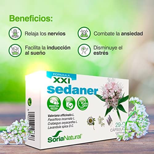 Soria Natural Sedaner - Relajación Profunda y Descanso Mental, Equilibrio Emocional - Valeriana, Pasiflora, Lavanda, Espino Blanco - 30 cápsulas 3 1708179453 537 Soria Natural Sedaner Relajacion Profunda y Descanso Mental Equilibrio