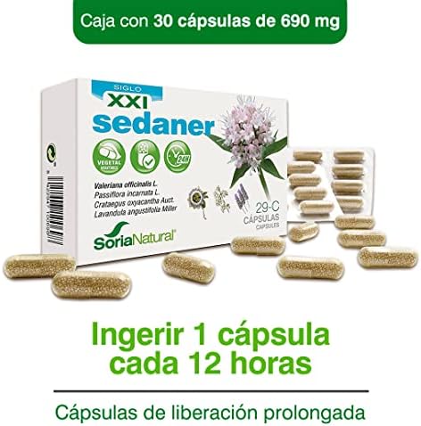 Soria Natural Sedaner - Relajación Profunda y Descanso Mental, Equilibrio Emocional - Valeriana, Pasiflora, Lavanda, Espino Blanco - 30 cápsulas 4 1708179453 639 Soria Natural Sedaner Relajacion Profunda y Descanso Mental Equilibrio
