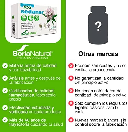Soria Natural Sedaner - Relajación Profunda y Descanso Mental, Equilibrio Emocional - Valeriana, Pasiflora, Lavanda, Espino Blanco - 30 cápsulas 5 1708179453 783 Soria Natural Sedaner Relajacion Profunda y Descanso Mental Equilibrio