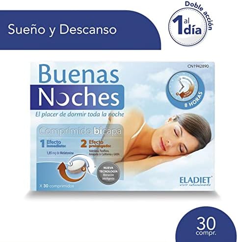 Pastillas para Dormir - Complemento Alimenticio con Melatonina, Pasiflora y Valeriana - 30 Comprimidos - Eladiet 2 1708234885 976 Pastillas para Dormir Complemento Alimenticio con Melatonina Pasiflora y
