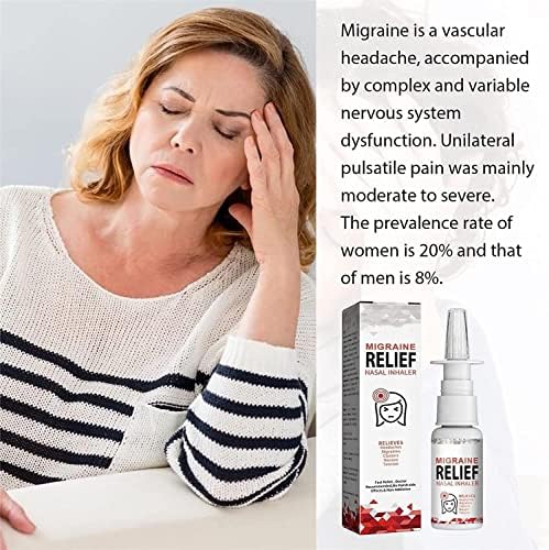 Migcare - Inhalador nasal para aliviar la migraña para dolores de cabeza y alivio de tensión, 30 ml, alivio del dolor de cabeza, inhalador nasal, alivio del estrés y la ansiedad (3 piezas) 4 1708239455 535 Migcare Inhalador nasal para aliviar la migrana para dolores