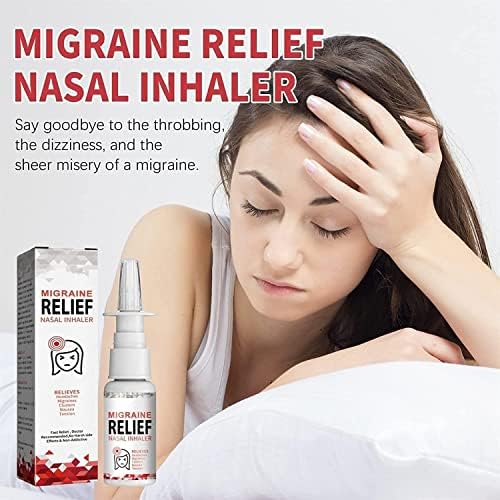 Migcare - Inhalador nasal para aliviar la migraña para dolores de cabeza y alivio de tensión, 30 ml, alivio del dolor de cabeza, inhalador nasal, alivio del estrés y la ansiedad (3 piezas) 2 1708239455 867 Migcare Inhalador nasal para aliviar la migrana para dolores