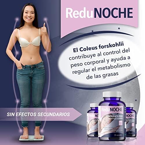 Redunoche - 30 cápsulas - Elimina la grasa mientras duermes - Adelgazante nocturno con Forskolina, Melatonina y Valeriana - Bote con 30 cápsulas - 1 al dia 2 1708274542 546 Redunoche 30 capsulas Elimina la grasa mientras duermes