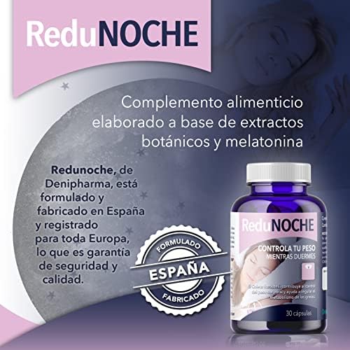 Redunoche - 30 cápsulas - Elimina la grasa mientras duermes - Adelgazante nocturno con Forskolina, Melatonina y Valeriana - Bote con 30 cápsulas - 1 al dia 5 1708274544 488 Redunoche 30 capsulas Elimina la grasa mientras duermes