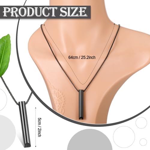 Fiada Collar de Respiración Consciente Collar de Ejercicios de Respiración Profunda Collar de Estrés de Respiración Portátil de Acero Inoxidable para Alivio de Ansiedad Hombres Mujeres (Negro) 2 1708278689 704 Fiada Collar de Respiracion Consciente Collar de Ejercicios de Respiracion
