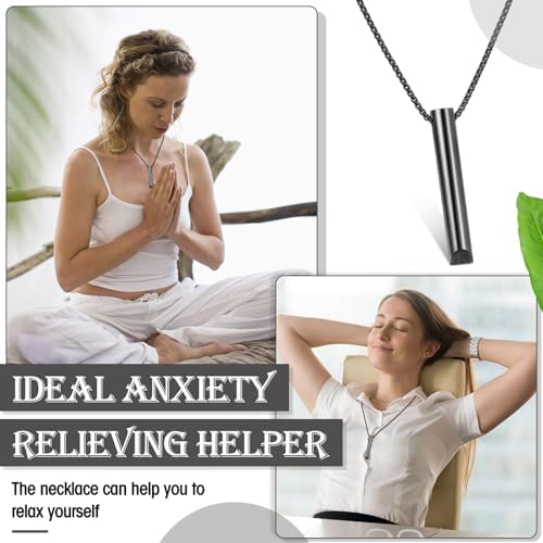 Fiada Collar de Respiración Consciente Collar de Ejercicios de Respiración Profunda Collar de Estrés de Respiración Portátil de Acero Inoxidable para Alivio de Ansiedad Hombres Mujeres (Negro) 3 1708278689 850 Fiada Collar de Respiracion Consciente Collar de Ejercicios de Respiracion