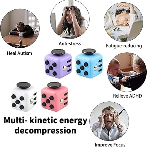 1708301890 489 Yeefunjoy 4 Piezas Anti Stress Cube Stress Relieve Toy Juguete sensorial