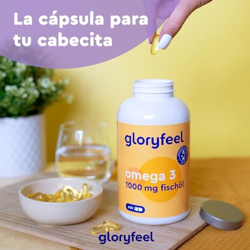 Omega 3 Aceite de Pescado - 400 Cápsulas de Omega 3 (Suministro para 13 meses) - 1000mg por Cápsula - Con ácidos grasos Omega-3 EPA y DHA - Omega3 fish oil 8 1708392722 907 Omega 3 Aceite de Pescado 400 Capsulas de Omega