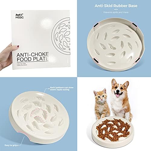 Comedero Gato Antivoracidad, Comedero Lento para Gatos y Perros, Base Antideslizante Ralentizar la Ingesta de Alimentos, Adecuado para Gatos y Perros Pequeños 4 1708408944 568 Comedero Gato Antivoracidad Comedero Lento para Gatos y Perros Base