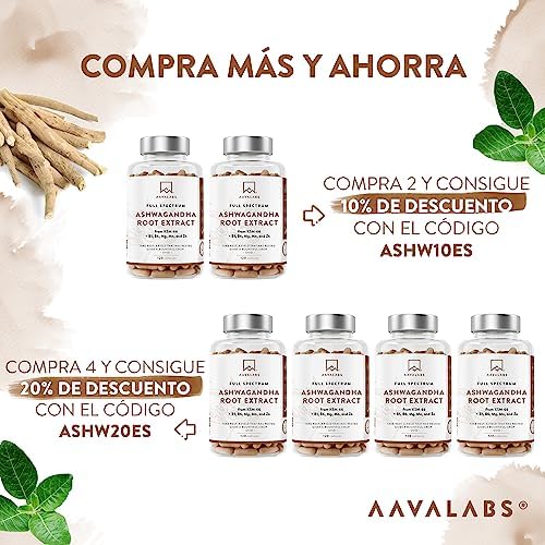 Ashwagandha KSM-66 1000mg (Extracto 10:1 Equivalente a 10,000mg por Porción) - 5% de Withanólidos - con Magnesio, Manganeso, Zinc y Vitamina B6, B1-120 Aswaghanda Capsulas 5 1708425907 23 Ashwagandha KSM 66 1000mg Extracto 101 Equivalente a 10000mg por Porcion