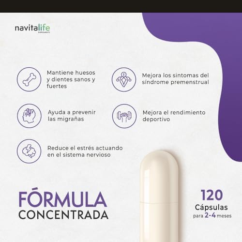 Magnesio puro. Citrato de magnesio 1545 mg + Bisglicinato de magnesio 600 mg + Vitamina C, B6, B1, B5. Reduce Cansancio y Fatiga. Alivia el dolor articular y muscular. 120 cápsulas vegetales. 2 1708438327 76 Magnesio puro Citrato de magnesio 1545 mg Bisglicinato de