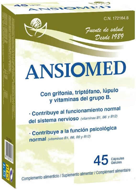 Pack de 2 Ansiomed 45 cápsulas - Herbetom Bioserum | Complemento alimenticio con grifonia, triptófano, lúpulo y vitaminas 1 1708466264 554 Pack de 2 Ansiomed 45 capsulas Herbetom Bioserum