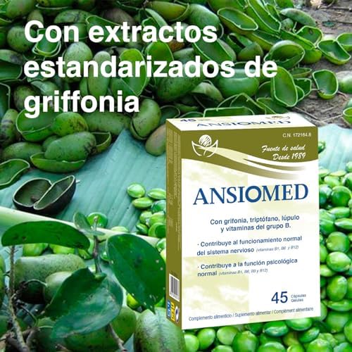 Pack de 2 Ansiomed 45 cápsulas - Herbetom Bioserum | Complemento alimenticio con grifonia, triptófano, lúpulo y vitaminas 5 1708466265 532 Pack de 2 Ansiomed 45 capsulas Herbetom Bioserum