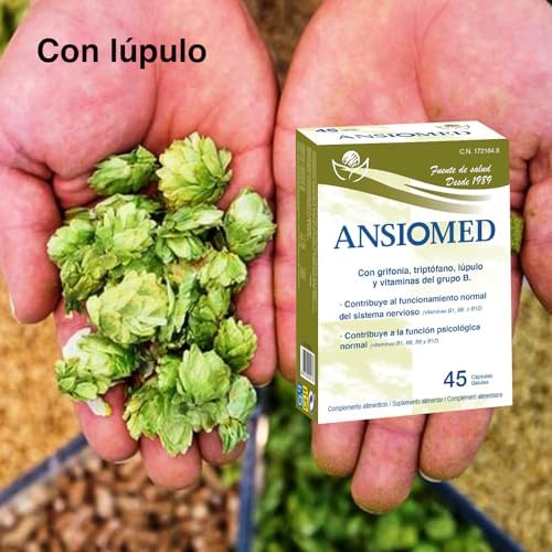 Pack de 2 Ansiomed 45 cápsulas - Herbetom Bioserum | Complemento alimenticio con grifonia, triptófano, lúpulo y vitaminas 4 1708466265 582 Pack de 2 Ansiomed 45 capsulas Herbetom Bioserum