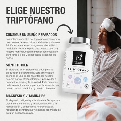 1708540382 577 Triptofano con Magnesio Melatonina Vitamina B6 Para reducir