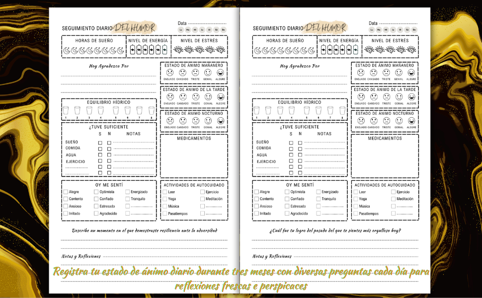 diario de emociones adultos, diario de emociones adolescentes, Diario de bipolaridad autocuidado