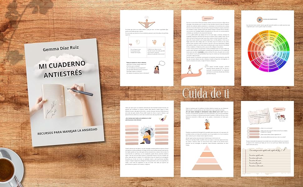 Mi Cuaderno Antiestrés | Recursos para Manejar la Ansiedad | Libro con Ejercicios Prácticos y Técnicas para Afrontar el Estrés 3 cuaderno antiestrés, recursos para manejar la ansiedad