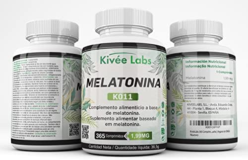 KivéeLabs® 365 Comprimidos Melatonina Pura 1,99 mg (Suministro 1 Año) | Rápida Asimilación | Suministro para 1 año | Ayuda con el insomnio y trastornos del sueño | Vegano sin OMG | Fabricado en España 5 1708584384 665 KiveeLabs® 365 Comprimidos Melatonina Pura 199 mg Suministro 1 Ano