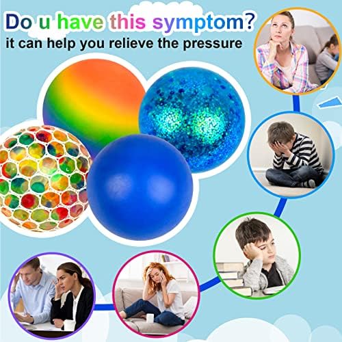 1708722702 428 FOHYLOY Pelota antiestres 4Pz Bolas antiestres Adultos ninos Squishy Stress