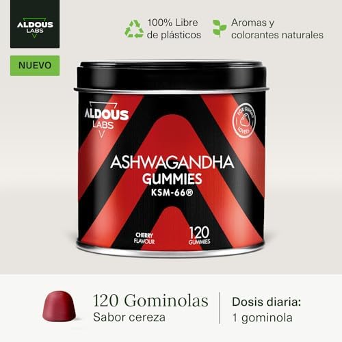 Ashwagandha Gominolas | 120 Gummies sabor Cereza | Ashwagandha KSM-66 | Withania Somnífera | Relajación Natural y Bienestar | Energía y Vitalidad | Para los amantes de las gominolas 1 1708759542 193 Ashwagandha Gominolas 120 Gummies sabor Cereza Ashwagandha KSM 66