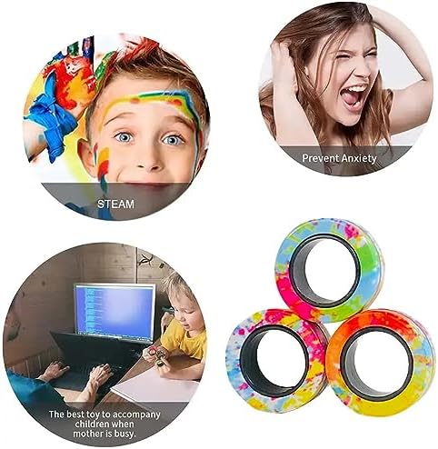 1708772052 107 BCBF 3 Piezas Juguetes Antiestres AdultosAnillos Magneticos Fidget ToyFidget ToysFidget