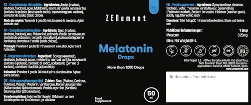 Melatonina Pura Gotas, 50 ml | Sueño Melatonina Gotas para Dormir Profundamente, Efecto rápido y duradero | Complemento Alimenticio En Gotas para Niños Y Adultos | Fácil dosificación | Zenement 1 1708781102 647 Melatonina Pura Gotas 50 ml Sueno Melatonina Gotas para