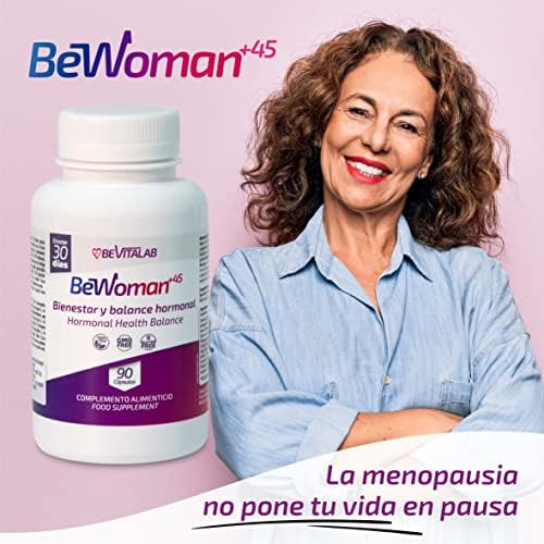 BeWoman+45 | Mejora los Síntomas de la Menopausia | Vientre Plano | Control de los Sofocos | Alivia la Hinchazón Abdominal | Con Ashwagandha | Ingredientes Naturales | Fabricado en España 2 1708826269 43 BeWoman45 Mejora los Sintomas de la Menopausia Vientre