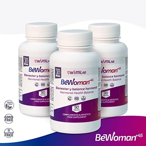 BeWoman+45 | Mejora los Síntomas de la Menopausia | Vientre Plano | Control de los Sofocos | Alivia la Hinchazón Abdominal | Con Ashwagandha | Ingredientes Naturales | Fabricado en España 4 1708826269 943 BeWoman45 Mejora los Sintomas de la Menopausia Vientre