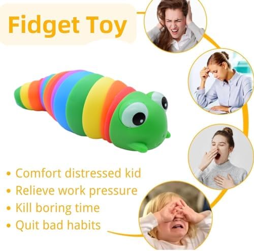 Fidget Slug Juguetes sensoriales articulados Juguete ansiedad Alivio estrés Oficina Escritorio Juguete Divertido Educativo Regalo de Juguete para niños coordinación y Equilibrio del Estado de ánimo 4 1708842694 310 Fidget Slug Juguetes sensoriales articulados Juguete ansiedad Alivio estres Oficina