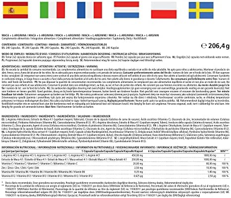 Triple Maca Negra, Amarilla y Roja - 4000mg de Maca Andina con L-Arginina + Vitamina C, B y Zinc - Fórmula para Vitalidad y Potencia Física - 240 Cápsulas de Calidad Alemnana- Vitamaze 7 1708906744 398 Triple Maca Negra Amarilla y Roja 4000mg de Maca