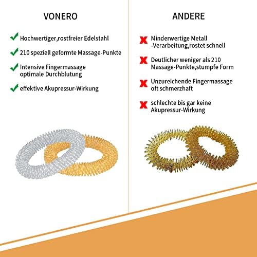14 Pièces Anillos y Pulseras de Masajeador de Dedos (10 Anillos, 4 Pulseras), Anillos de Acupresión para Adolescentes, Reductor de Estrés y Masajeador de Muñeca, Oro y Plata 2 1708910879 671 14 Pieces Anillos y Pulseras de Masajeador de Dedos 10