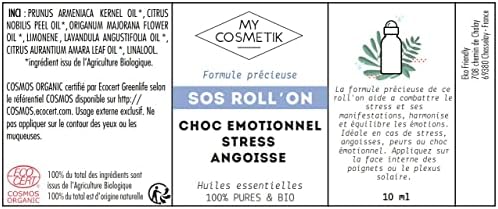 SOS Roll-on : Choque emocional, estrés y ansiedad - Mezcla de aceites esenciales 100% puros y orgánicos - 10 ml - MY COSMETIK 1 1708922523 983 SOS Roll on Choque emocional estres y ansiedad Mezcla