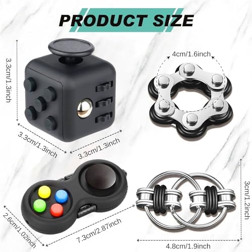 1708926477 68 Yeefunjoy Juego de 4 Juguetes para Fidget Antiestres Stress Cube