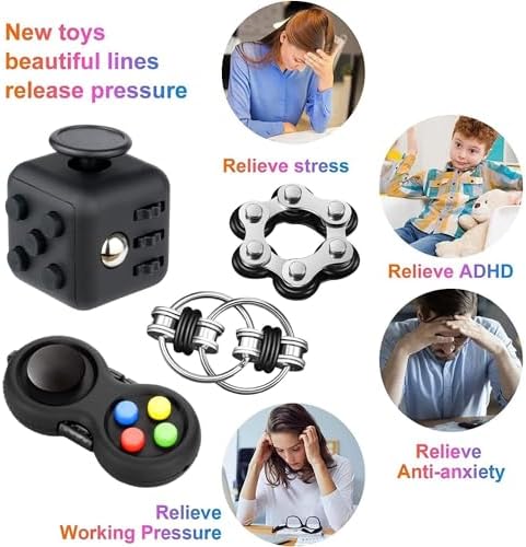 1708926478 641 Yeefunjoy Juego de 4 Juguetes para Fidget Antiestres Stress Cube