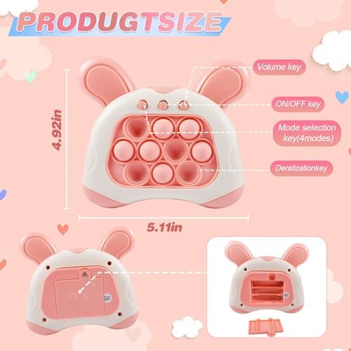 Funmo Push Pop Bubble Fidget Toy, Push Burbujas Juego Consola, Descompresión Rompecabezas Máquina de Juego,Pop Fidget Game para Aliviar el Estrés y la Ansiedad para Niños y Adultos(Rosa) 1 1708930242 317 Funmo Push Pop Bubble Fidget Toy Push Burbujas Juego Consola