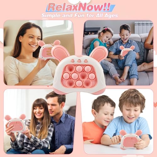 Funmo Push Pop Bubble Fidget Toy, Push Burbujas Juego Consola, Descompresión Rompecabezas Máquina de Juego,Pop Fidget Game para Aliviar el Estrés y la Ansiedad para Niños y Adultos(Rosa) 6 1708930242 719 Funmo Push Pop Bubble Fidget Toy Push Burbujas Juego Consola