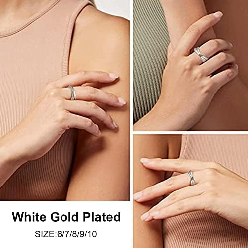 QKEPCY Anillo Antiestres Mujer Acero Inoxidable Anillo de Ansiedad Anillos Giratorios Fidget Anillo Spinner Apilables Anillo de Meditación Aliviar el Estrés Regalo para Mujeres Niñas Hombre 3 1708938587 911 QKEPCY Anillo Antiestres Mujer Acero Inoxidable Anillo de Ansiedad Anillos
