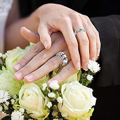 QKEPCY Anillo Antiestres Mujer Acero Inoxidable Anillo de Ansiedad Anillos Giratorios Fidget Anillo Spinner Apilables Anillo de Meditación Aliviar el Estrés Regalo para Mujeres Niñas Hombre 4 1708938588 199 QKEPCY Anillo Antiestres Mujer Acero Inoxidable Anillo de Ansiedad Anillos