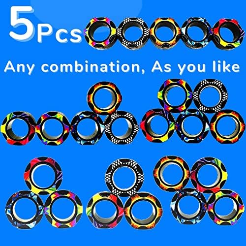 Steemjoey 5Pcs Anillos magnéticos Fidget Toys, Idea ADHD Fidget Toys, Adult Fidget Magnets Toys Rings para Terapia de Alivio de la ansiedad, Fidget Pack Gran Regalo para Adultos, Adolescentes y niños 1 1709228265 197 Steemjoey 5Pcs Anillos magneticos Fidget Toys Idea ADHD Fidget Toys