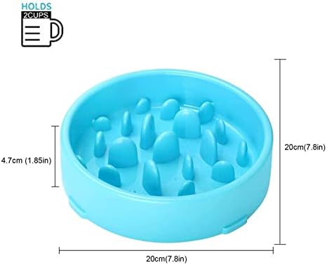 Txyk Lento Cuenco de Perro de Alimentación Comedero Antivoracidad para Perros de Comida para Mascotas - Slow Down Eating, Azul 20 CM 1 1709301537 227 Txyk Lento Cuenco de Perro de Alimentacion Comedero Antivoracidad para